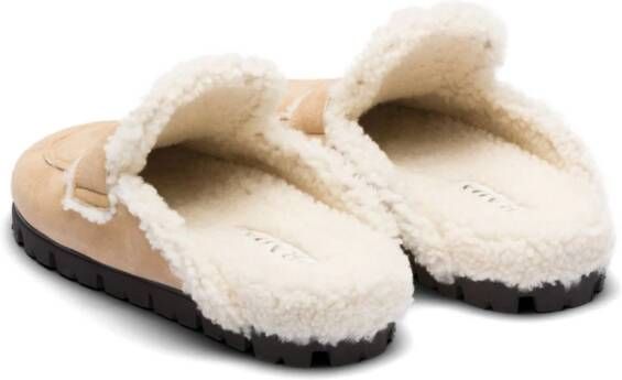 Prada Lammy slippers Beige