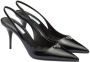 Prada Leren slingback pumps Zwart - Thumbnail 2