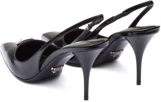 Prada Leren slingback pumps Zwart