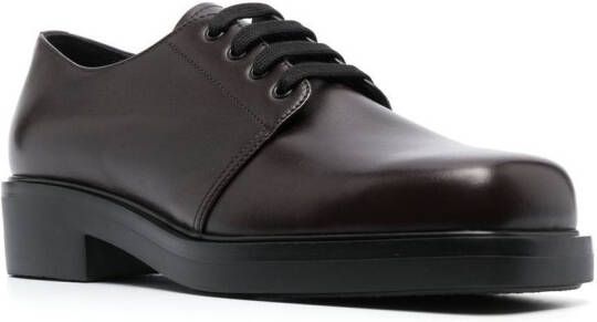 Prada Leren Derby schoenen Rood