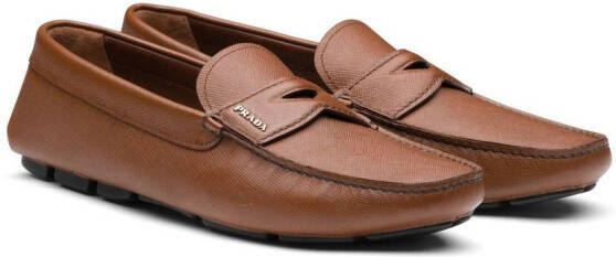 Prada Leren loafers Bruin