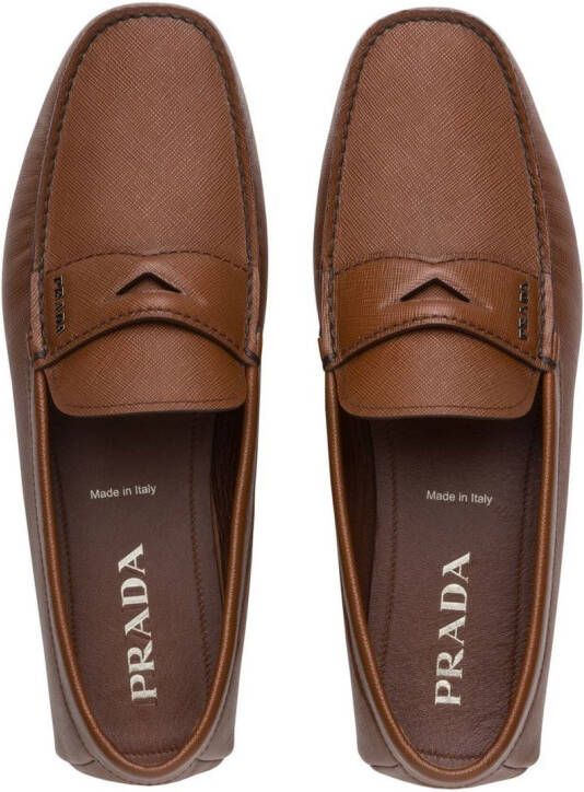 Prada Leren loafers Bruin