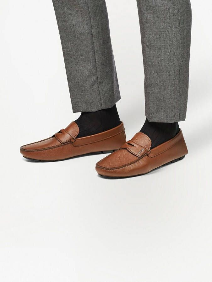 Prada Leren loafers Bruin