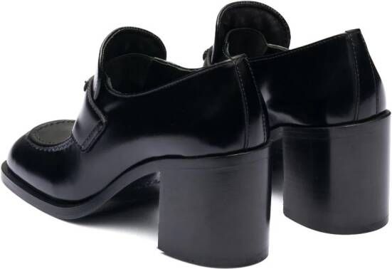 Prada Leren loafers Zwart