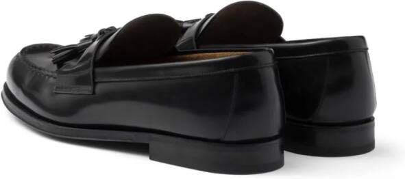 Prada Leren loafers Zwart