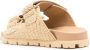 Prada Leren sandalen met logo Beige - Thumbnail 3