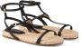 Prada Leren sandalen met logo Zwart - Thumbnail 2