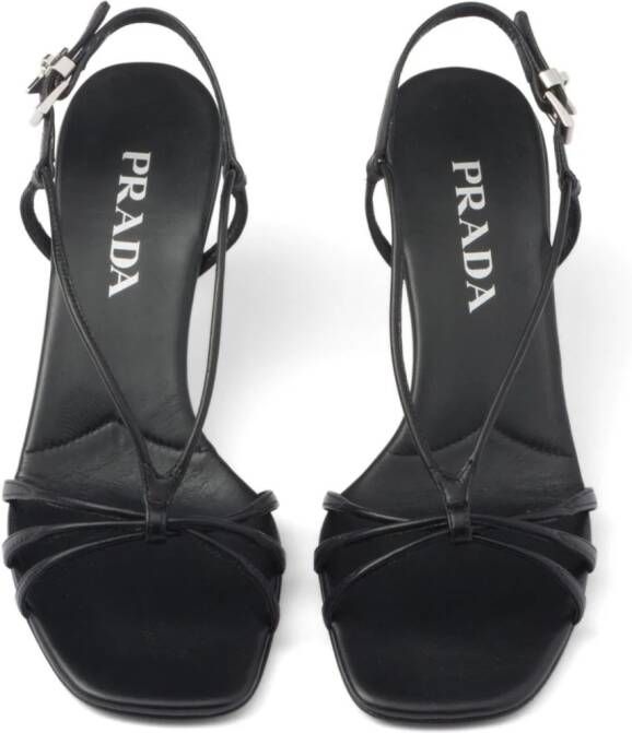 Prada Leren sandalen Zwart
