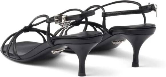Prada Leren sandalen Zwart