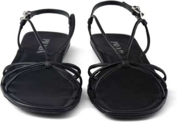 Prada Leren sandalen Zwart