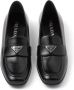 Prada Loafers met logoplakkaat Zwart - Thumbnail 4