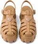 Prada Monolith 55mm sandalen met plateauzool Beige - Thumbnail 4