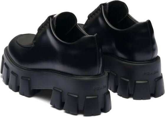 Prada Monolith veterschoenen Zwart