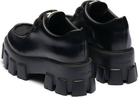 Prada Monolith veterschoenen Zwart