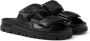 Prada Gevoerde slippers met logo Zwart - Thumbnail 2