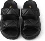 Prada Gevoerde slippers met logo Zwart - Thumbnail 5