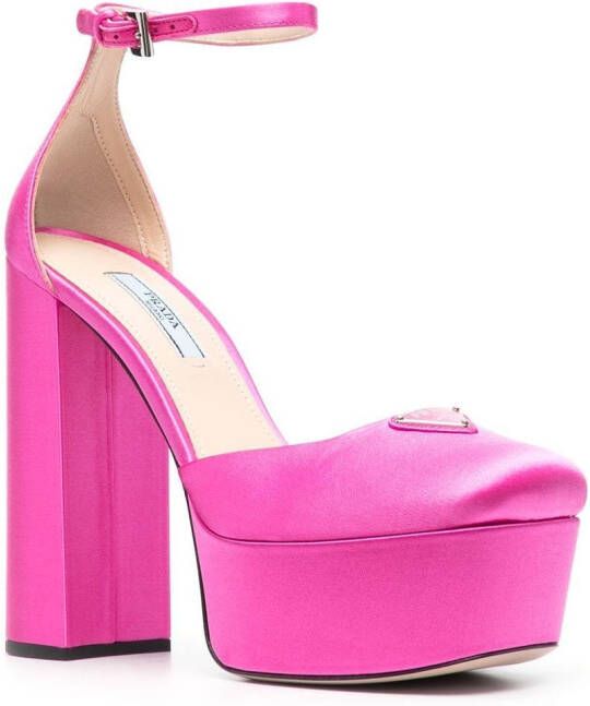 Prada Pumps met logoplakkaat Roze