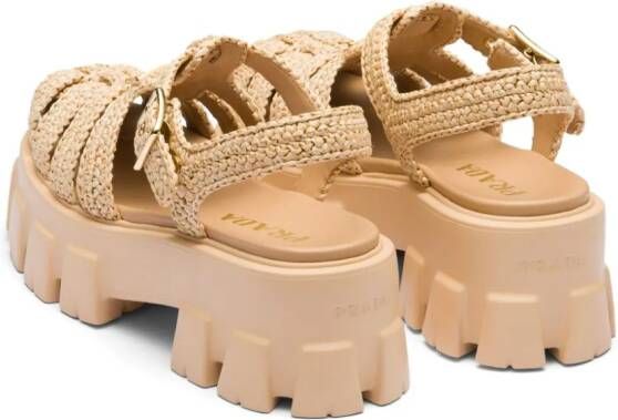 Prada Sandalen met franje Beige