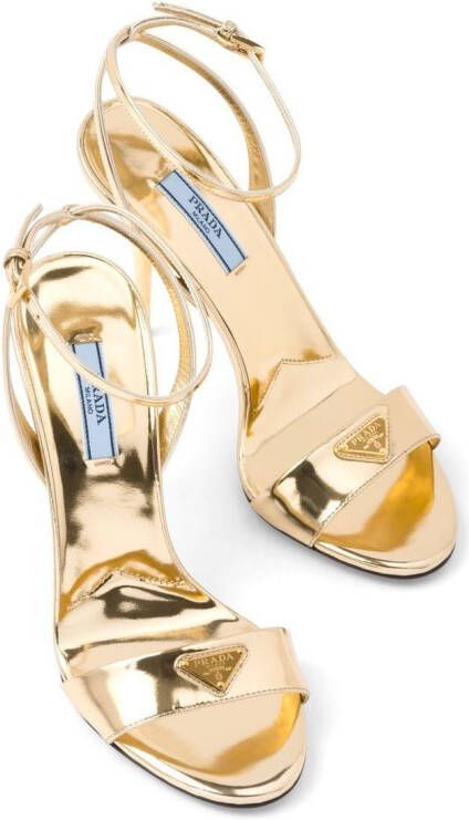 Prada Sandalen met geborstelde afwerking Goud