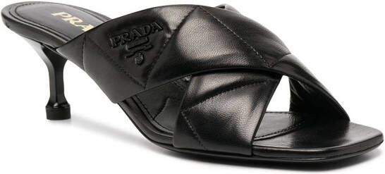 Prada Sandalen met gekruiste bandjes Zwart