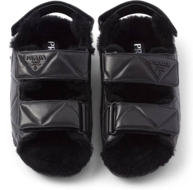 Prada Sandalen met logobandje Zwart