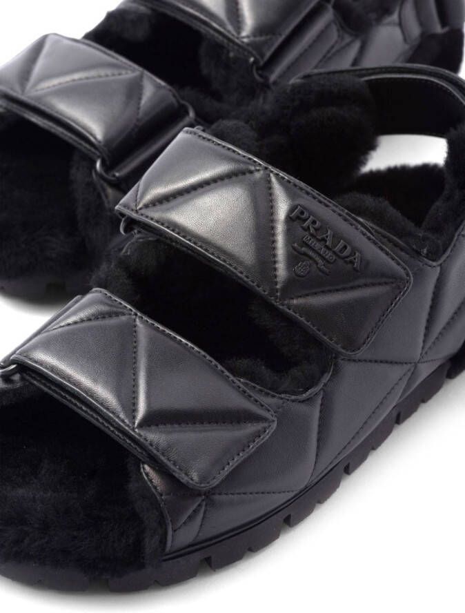 Prada Sandalen met logobandje Zwart