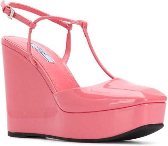 Prada Sandalen met plateauzool Roze