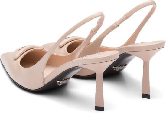 Prada Slingback pumps met logoplakkaat Roze