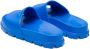 Prada Slippers met logo-reliëf Blauw - Thumbnail 3