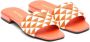Prada Slippers met logoplakkaat Oranje - Thumbnail 2