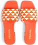 Prada Slippers met logoplakkaat Oranje - Thumbnail 4