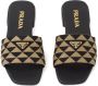 Prada Slippers met logoplakkaat Zwart - Thumbnail 4