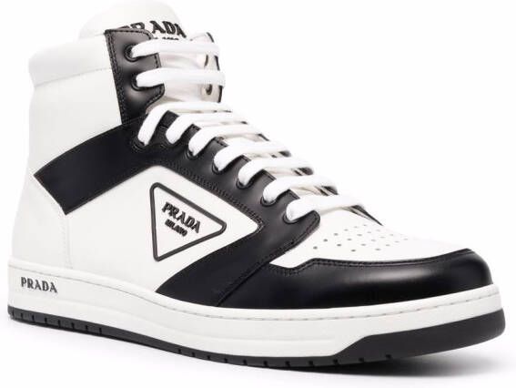 Prada Sneakers met contrasterende afwerking Wit