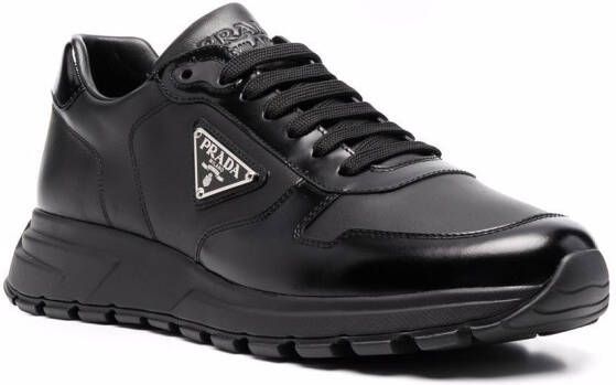 Prada Sneakers met logoprint Zwart