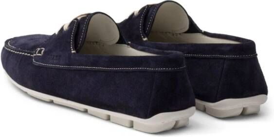Prada Suède loafers Blauw