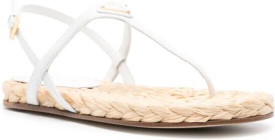 Prada Slingback sandalen met logo Wit