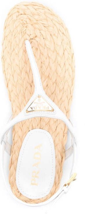 Prada Slingback sandalen met logo Wit
