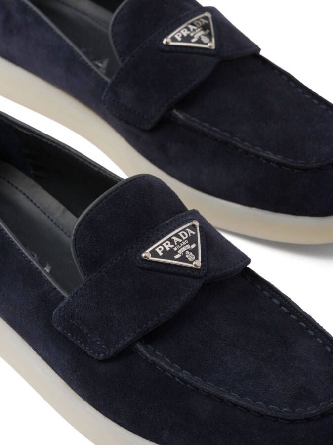 Prada Gewatteerde loafers Blauw