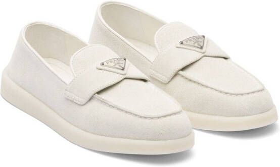 Prada Gewatteerde loafers Wit