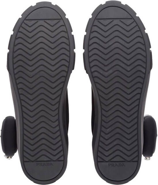 Prada Wheel Re-Nylon high-top sneakers Zwart