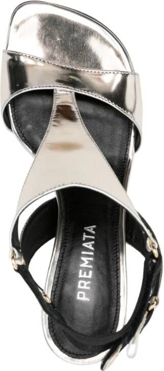 Premiata 70mm metallic leren sandalen Goud