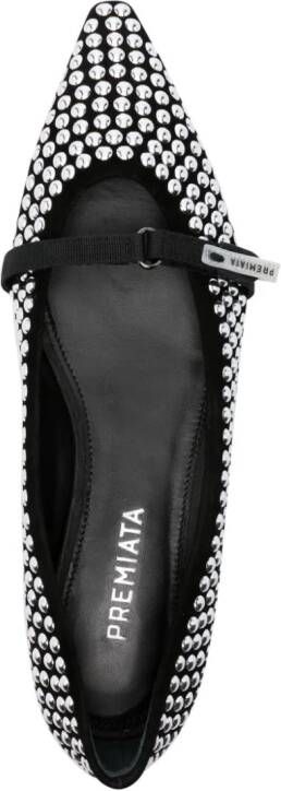 Premiata Ballerina's verfraaid met studs Zwart