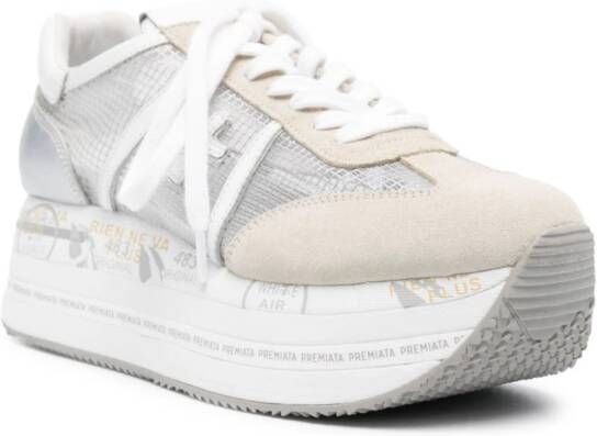 Premiata Beth sneakers met plateauzool Grijs