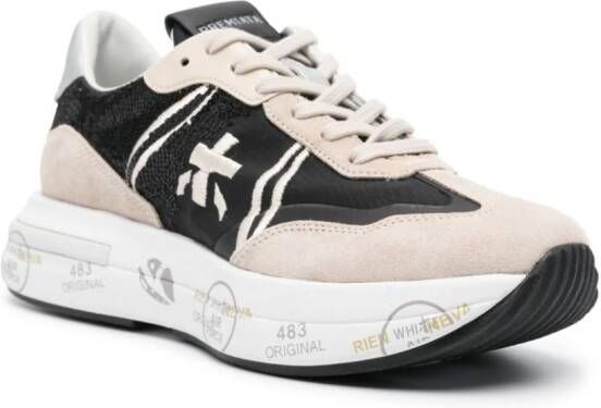 Premiata Cassie sneakers verfraaid met pailletten Zwart