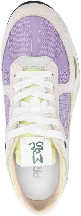 Premiata Sneakers met colourblocking Paars