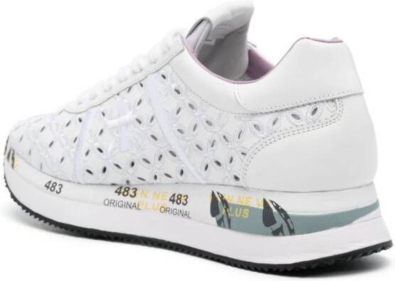 Premiata Conny broderie anglaise sneakers Wit
