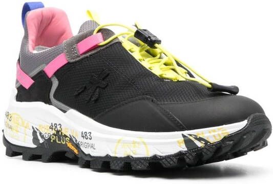 Premiata Crossd sneakers met colourblocking Zwart
