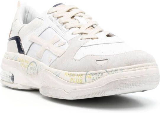 Premiata Drake sneakers met logopatch Wit