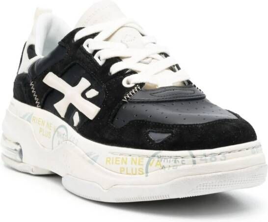Premiata Drake sneakers met logopatch Zwart