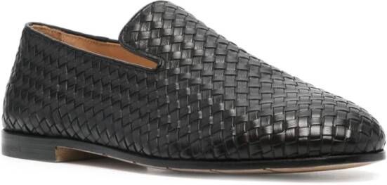 Premiata Geweven leren slippers Zwart